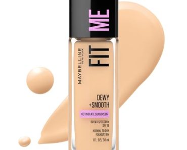 Maybelline Fit Me Dewy + Smooth Liquid Foundation Makeup, Li…