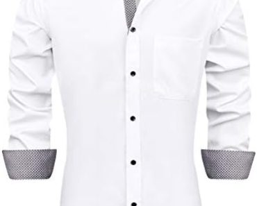 J.VER Men’s Casual Long Sleeve Stretch Dress Shirt Wrinkle-F…