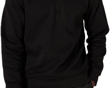 Amazon Essentials Men’s Long-Sleeve Quarter-Zip Fleece Sweat…