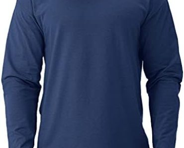 Jerzees Men’s Dri-Power Cotton Blend Long Sleeve Tees, Moist…