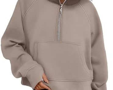 AUTOMET Womens Sweatshirts Half Zip Cropped Pullover Fleece …