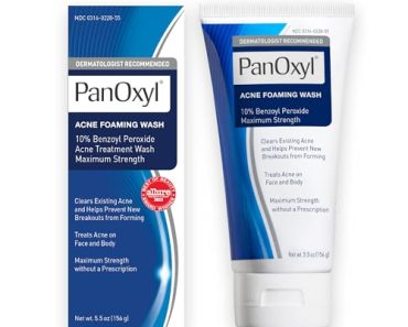 PanOxyl Acne Foaming Wash Benzoyl Peroxide 10% Maximum Stren…