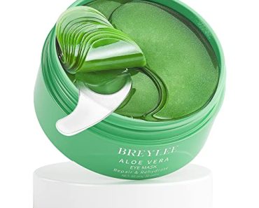 BREYLEE Aloe Vera Eye Mask– 60 Pcs – Puffy Eyes and Dark Cir…