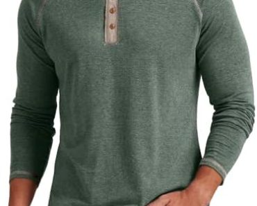 Sailwind Mens Henley Long/Short Sleeve T-Shirt Cotton Casual…