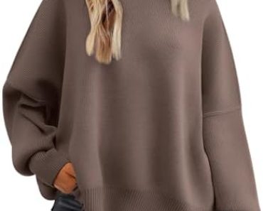 LILLUSORY Women’s Crewneck Batwing Long Sleeve Sweaters 2023…