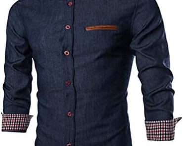 COOFANDY Men’s Casual Dress Shirt Button Down Shirts Long-Sl…