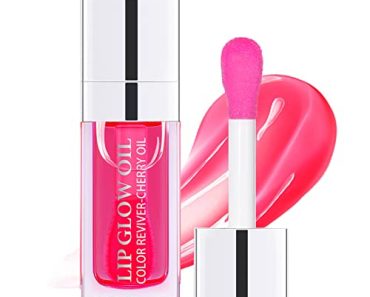 Hydrating Moisturizing Lip Glow Oil, Nourishing Glossy Trans…