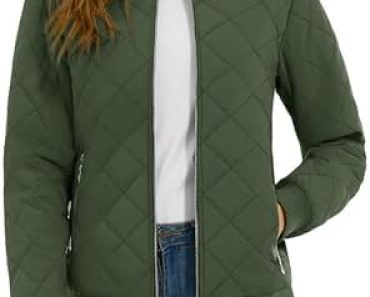 TACVASEN Women’s Diamond Quilted Jackets Lightweight Casual …