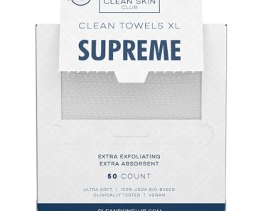 Clean Skin Club Clean Towels XL Supreme, 50 Count, Absorbent…