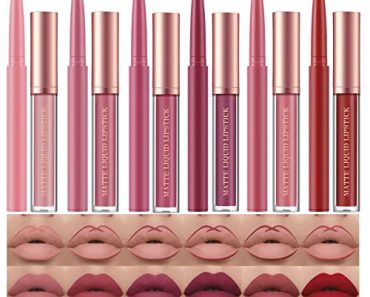 BestLand 12Pcs Matte Liquid Lipstick + Lip Liner Pens Set, O…