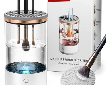 CUBE LIFE Electric Makeup Brush Cleaner Machine, 1200mAh Aut…