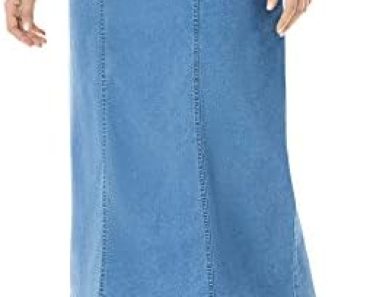 Woman Within Women’s Plus Size Flex-Fit Pull-On Denim Skirt