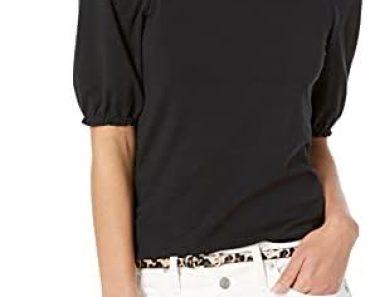 Amazon Essentials Women’s Classic-Fit Puff Short-Sleeve Crew…