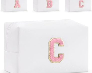 Etercycle Small Personalized Initial Letter Makeup Bag for W…