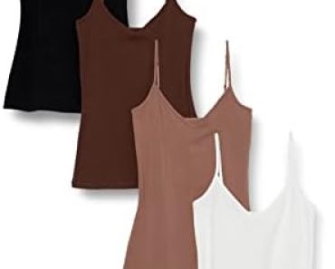 Amazon Essentials Women’s Slim-Fit Knit V-Neck Layering Cami…