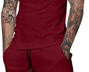 Uni Clau Mens Short Sets 2 Piece Outfits Fashion Summer Trac…