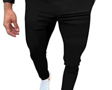 Mens Fashion Slim Fit Dress Pants Casual Business Skinny Str…