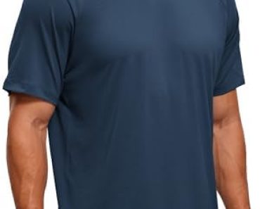 CRZ YOGA Mens Lightweight Athletic T-Shirts Moisture Wicking…