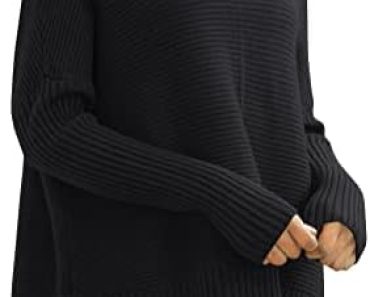 LILLUSORY Women’s Oversized Turtleneck Sweaters 2023 Fall Ba…