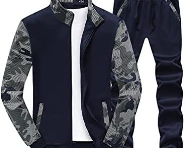 DOINLINE Men’s Sweatsuit Tracksuit 2 piece outfit Long Sleev…