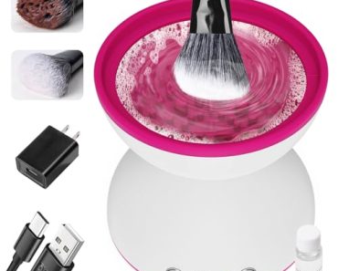 Electric Makeup Brush Cleaner Machine, Two Gears Speed and D…