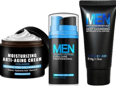 Men Skin Care Kit, 3Pcs Anti Aging Men’s Skin Care Sets, Moi…