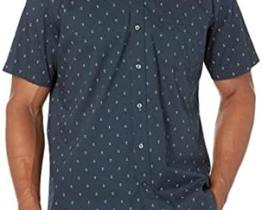 Amazon Essentials Men’s Regular-Fit Short-Sleeve Print Shirt