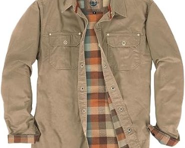 Gioberti Men’s 100% Cotton Brushed and Soft Twill Shirt Jack…