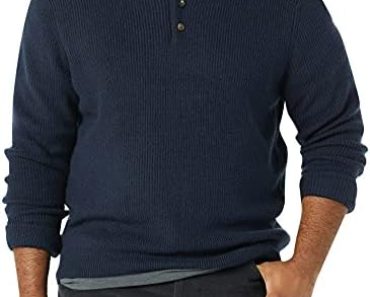 Amazon Essentials Men’s Long-Sleeve Soft Touch Henley Sweate…