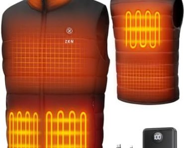 Heated Vest for Men with 14400mAh 7.4V Battery Pack Included…