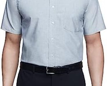 Van Heusen Men’s Short Sleeve Dress Shirt Regular Fit Oxford…