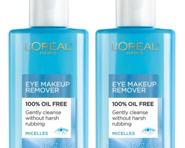 L’Oreal Paris Clean Artiste Oil Free Eye Makeup Remover, 2 C…