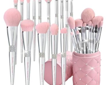 Elegant pink Ultra soft labeled Makeup Brushes Sets with Bru…