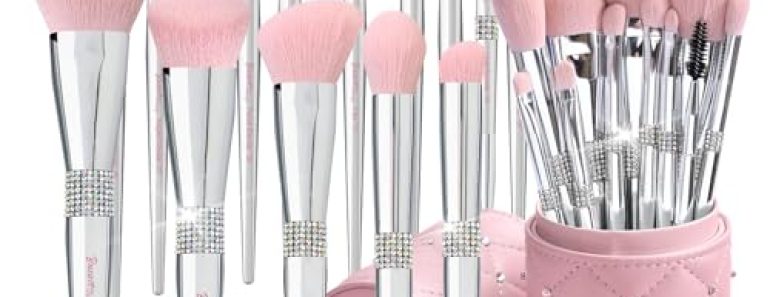 Elegant pink Ultra soft labeled Makeup Brushes Sets with Bru…