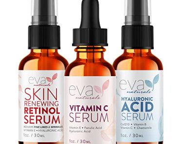 Eva Naturals Anti-Aging Serum Bundle – Vitamin C, Hyaluronic…