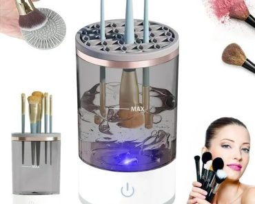 Electric Makeup Brush Cleaner Machine – Spinning Makeup Brus…